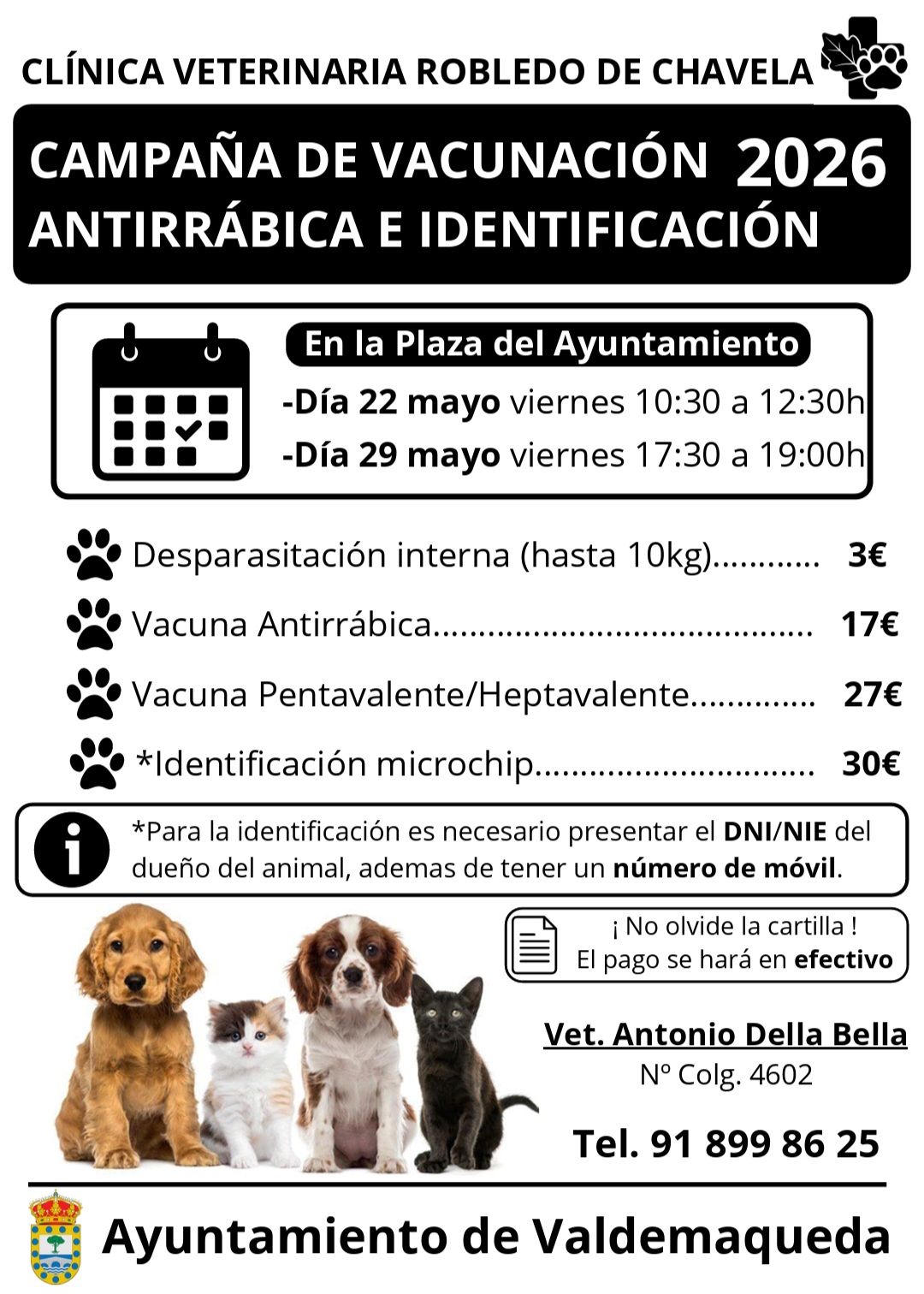 Campaña vacunacion antirabica 2026 Valdemaqueda